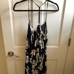 Banana Republic Black and White Floral Maxi